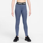 Nike Oblečení Nike Pro Těsné Dívky - blaugrau, černá
