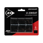 Dunlop Vrchn&iacute; omot&aacute;vky Dunlop  U-Sweat 3ks v baleni - čern&aacute;
