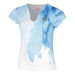 Tenisové Oblečení BIDI BADU Watercolour V-Neck Tee