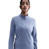Swift Half-Zip Běžecké tričko Dámy - blaugrau, stříbrná